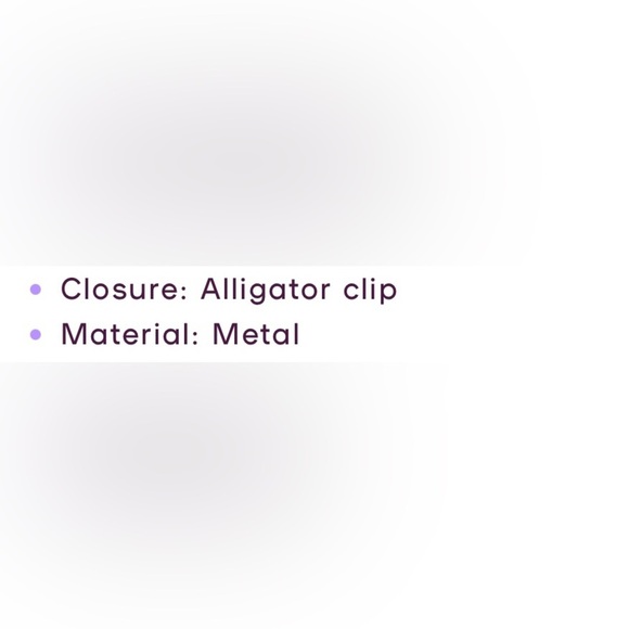 Claire's Hair Clip, Metal Alligator Clip with Butterfly and Dangling Hearts - Picture 7 of 7